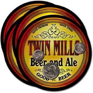  Twin Mills , CO Beer & Ale Coasters   4pk 