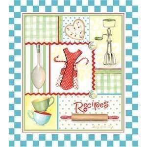 Retro Aprons Recipe Album   Includes 40 Recipe Cards, 20 Clear Acrylic 