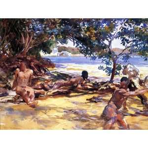  Oil Painting The Bathers John Singer Sargent Hand Painted Art 