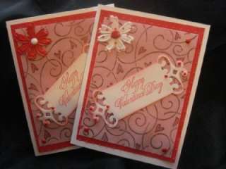 Lot Handmade Valentines Day Cards Stampin Up Prima CB  