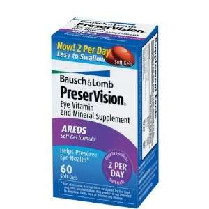  Bausch and Lomb PreserVision Eye Supplement Softgels    60 