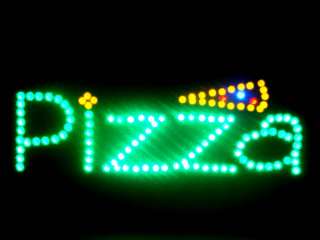 LED Neon Light Animated Hot Pizza Slice Open Sign LB144  