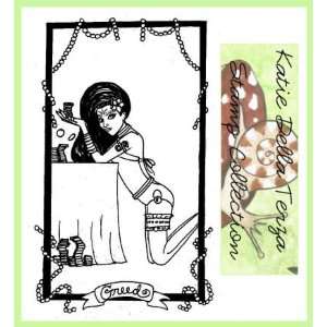  Greed Unmounted Rubber Stamp 