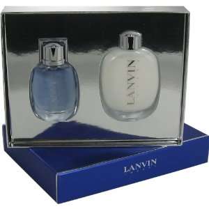 LANVIN L HOMME Cologne. 2 PC. GIFT SET ( EAU DE TOILETTE SPRAY 1.7 oz 