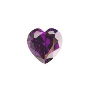  4x4mm Heart Amethyst Cz   Pack Of 2 Arts, Crafts & Sewing