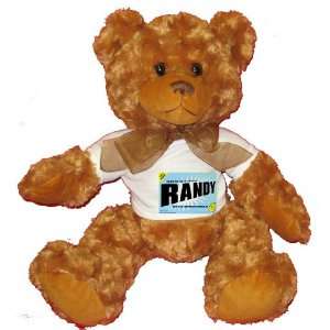  MOTHER COMES RANDY Plush Teddy Bear with WHITE T Shirt Toys & Games