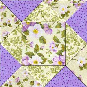 RJR Contessa Flora Purple Lavender Rose Floral Fabric Pre cut Quilt 