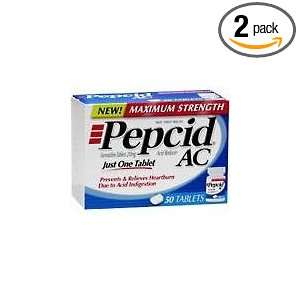  Pepcid AC Maximum Strength Acid Reducer   50 Tablets (pack 