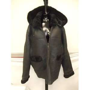  TOSKANA WOMENS HOODED SHEARLING COAT SIZE L Everything 