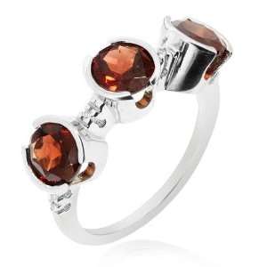   With AAA Grade Garnet and Cubic Zirconia, Ring Size 7 LenYa Jewelry