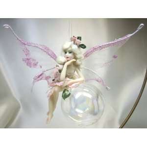   dream fairy Pink rose fairy   fairy on a glass ball 