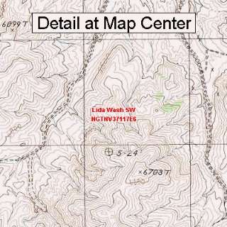  USGS Topographic Quadrangle Map   Lida Wash SW, Nevada 