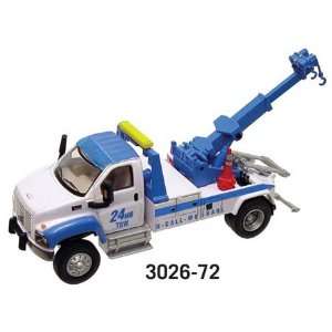  HO 2003 GMC Topkick Wrecker White/Blue BLY302672 Toys 