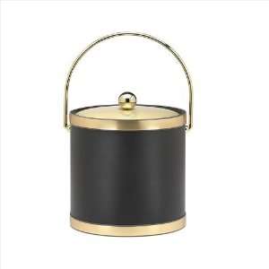   Ice Bucket with Metal Cover, Bands and Bale Handle