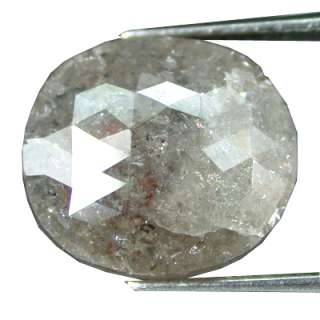 23cts Grayish Brown Rose Cut Oval Loose Diamond  