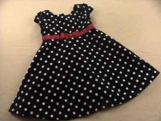 Toddler Girls size 3T ~GYMBOREE~ Holiday Panda Black Velvet Polka Dot 
