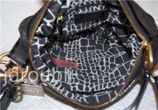 NWOT JUICY COUTURE Black Nylon Stud TOPANGA purse AUTH  