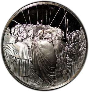 Sterling Silver Il Bacio Di Giuda   Giotto   Art Round Master Work 