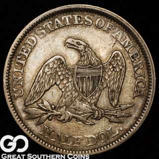 1858 Seated Liberty Half Dollar XF  