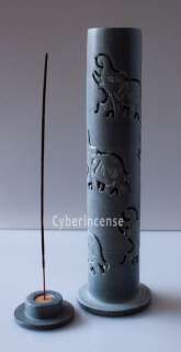 Soapstone Incense Holder Tower Handcrafted in India Carved Designs 10 