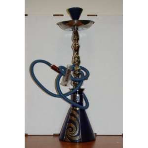  Tonic 26 Cyclone Silver and Blue Hookah 