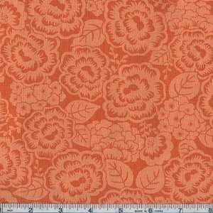  45 Wide Urban Garden Tonel Flower Orange Fabric By The 