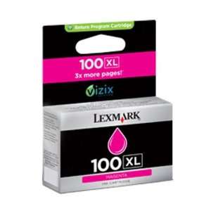  Genuine Lexmark 100XL Mgnta Rtrn Pgrm Hi Yield Per Unit 