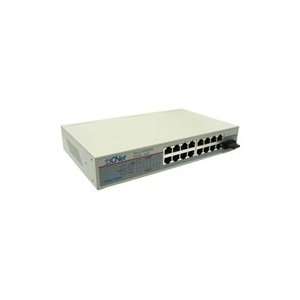  15port 10/100bt Rackmountswitch with 1port 100bfx Fiber 