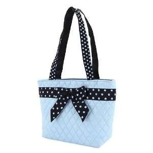  BELVAH   Quilted Monogrammable Tote Bag   Tile Blue & Navy 