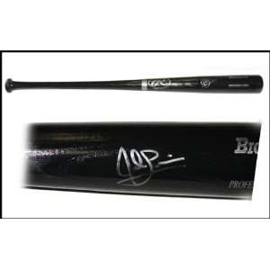  Jed Lowrie Autographed Bat   black   Autographed MLB Bats 