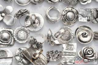 Wholesale lots bulk50 Tibet tone metal rings adjustable  