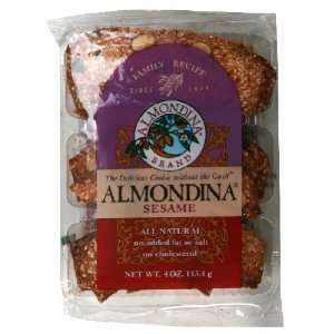 Almondina Sesame and Almond Biscuits 4 oz (Pack of 3)  