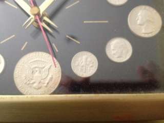 Marion Numismatic Coin Clock Model 66 Silver  
