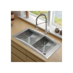  Vigo 36 inchTopmount Stainless Steel Double Bowl Kitchen Sink 