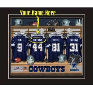  Dallas Cowboys Customized Locker Room 12x15 Matted 