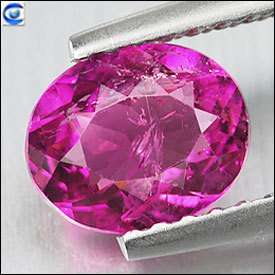 85ct  Lustrous Hot Neon Pink Natural Rubellite  Oval  