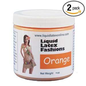  Liquid Latex Fashions Ammonia Free Body Paint, Orange, 4 