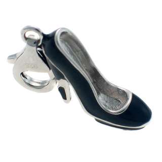 Sterling 925 Silver Enamel New Stilleto Shoe Clip Charm  