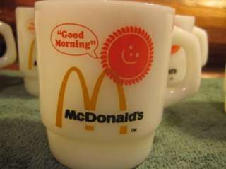 Anchor Hocking Fire King 5 Collectible McDonalds Cups  