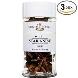 India Tree Anise Star Jar, 0.65 Ounce (Pack of 3)  Grocery 