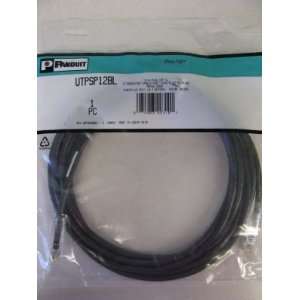  Panduit 12 Ft CAT6 Patch Cable/Cord, Black UTPSP12BL 
