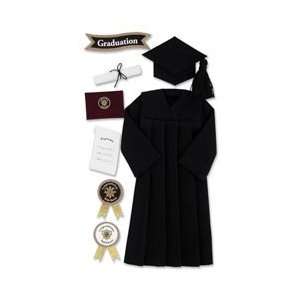   Graduation Sticker   Graduation Cap & Gown/Black Arts, Crafts