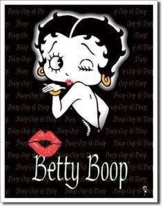 Sexy Betty Boops Kiss Man Cave Game Room Bar Tin Sign  