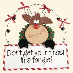  Tinsel in a Tangle Sign   Party Decorations & Wall 