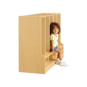  Toddler Coat Locker W/Step   5 Sections   Without Trays 