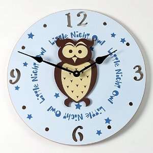    Owl   Childrens Wall Clock(Various Color Options)