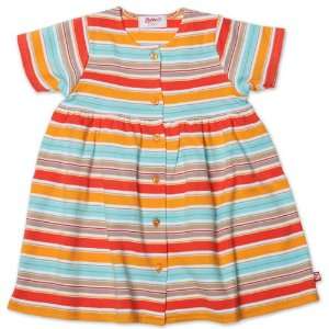    Zutano Short Sleeve Baby Dress   Miami Stripe   12 Months Baby