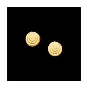  14k Yellow Gold Swirl Earrings 