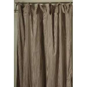  Chocolate Ticking Curtain Panel