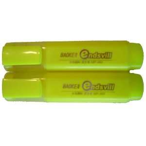 endsvill Incandescent Highlighters, Tightly Capped, Yellow, 2 Pack